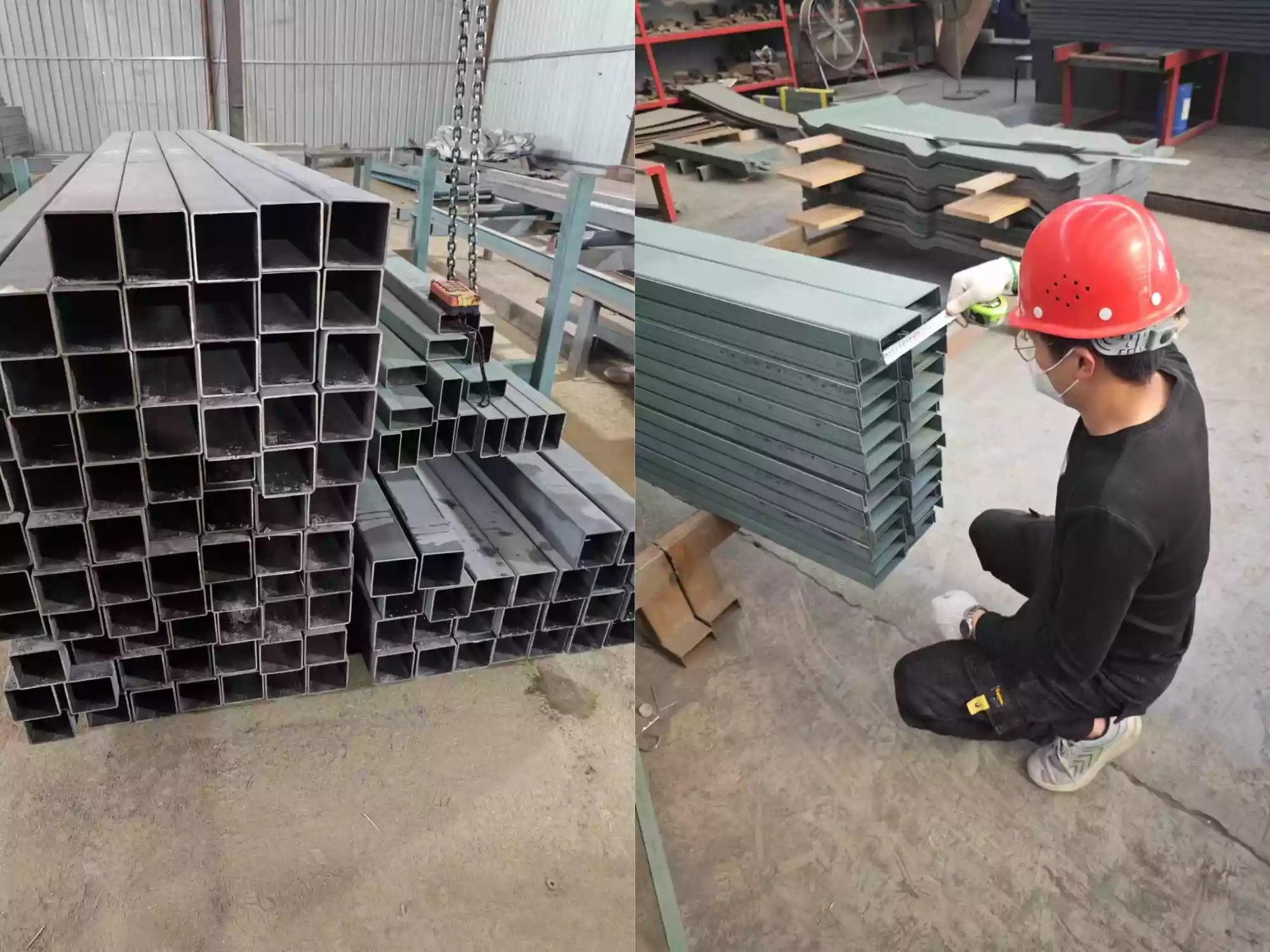 steel-square-tube-frames-quality-check-for-self-storage-container